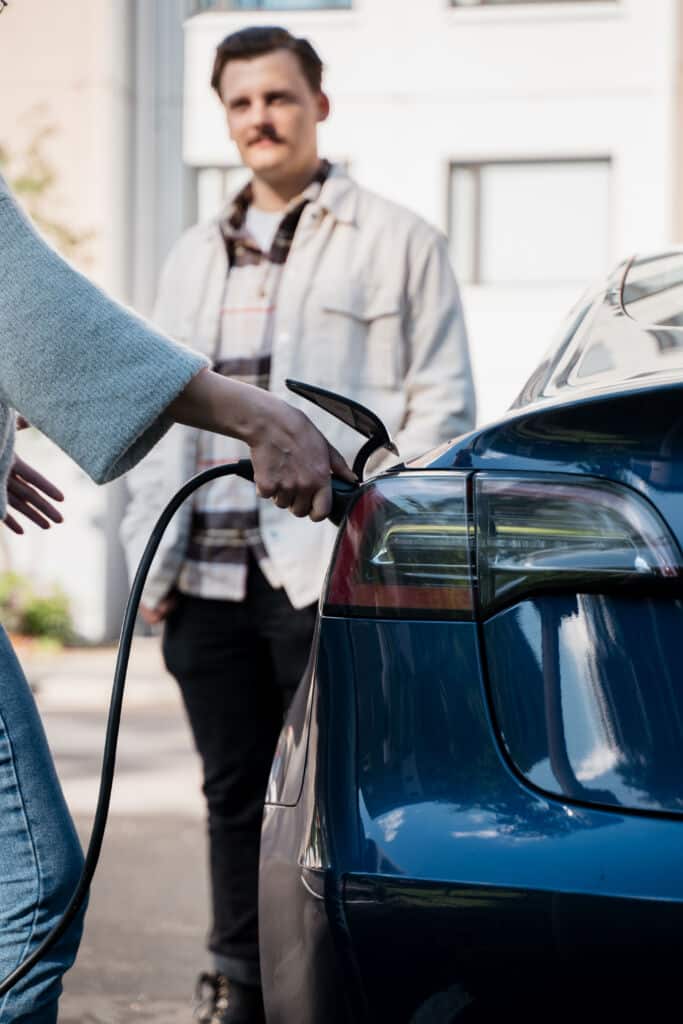 Elektra smart EV charging and engine-heating posts in a Nordic car park
